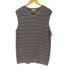 スティーブンアラン Steven Alan GASS COTTON BORDER V-NECK KNIT VEST ガスコットン ボーダー Vネック ニットベスト メンズ L