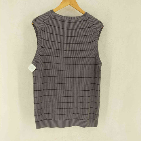 スティーブンアラン Steven Alan GASS COTTON BORDER V-NECK KNIT VEST ガスコットン ボーダー Vネック ニットベスト メンズ L
