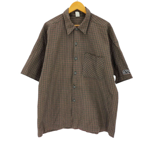 MADE IN USA レーヨンポリ ショートスリーブ チェックシャツ メンズ JPN:L
