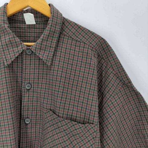 MADE IN USA レーヨンポリ ショートスリーブ チェックシャツ メンズ JPN:L