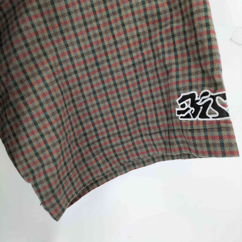 MADE IN USA レーヨンポリ ショートスリーブ チェックシャツ メンズ JPN:L