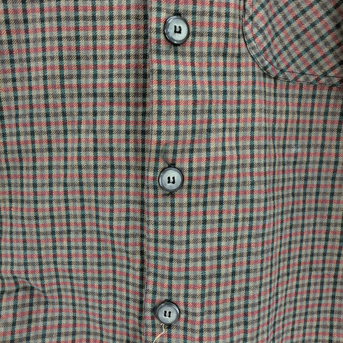 MADE IN USA レーヨンポリ ショートスリーブ チェックシャツ メンズ JPN:L