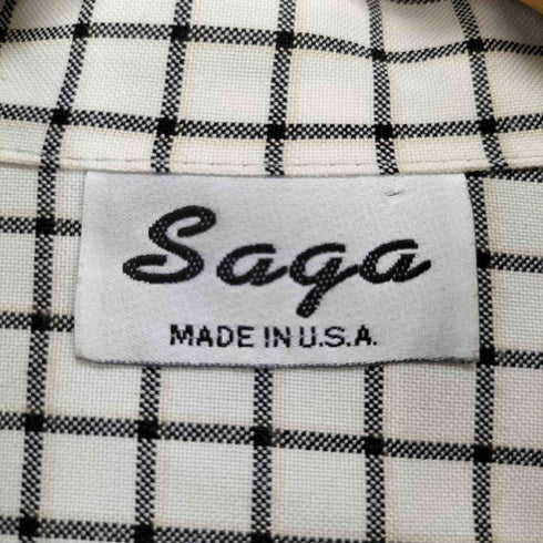 SAGA MADE IN USA ショートスリーブ チェックシャツ メンズ