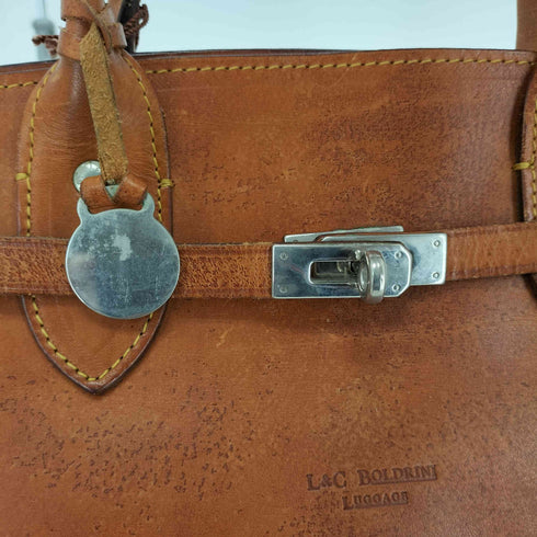 L&C boldrini チャーム付き レザー トート ハンドバッグ レディース