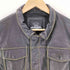 bo mike ronny 1998 LEATHER GARMENTS ステッチデザイン 2WAY レザー トラックジャケット メンズ import:L