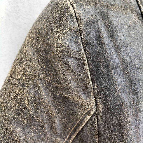 WINLIT genuine leather リアルレザー 襟ボア ベルテッドレザージャケット レディース