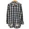 オフホワイト OFF-WHITE ダイアゴナルプリント チェック L/S ネルシャツ メンズ import:L