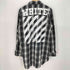 オフホワイト OFF-WHITE ダイアゴナルプリント チェック L/S ネルシャツ メンズ import:L