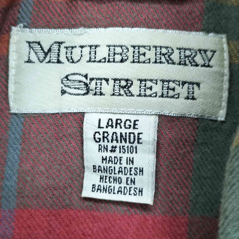 MULBERRY STREET 裏地チェック ジップブルゾン コーデュロイパイピング メンズ JPN:L