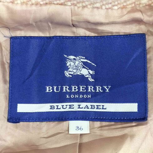 バーバリーブルーレーベル BURBERRY BLUE LABEL ANGOLA アンゴラ混 ロングコート レディース import:S