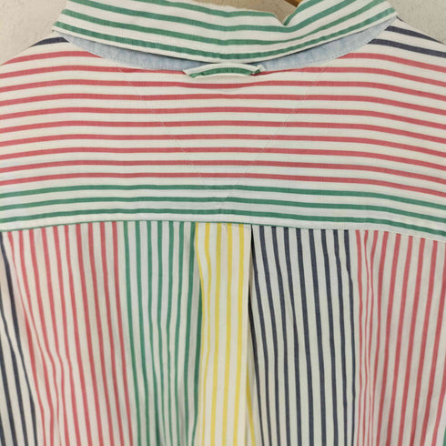 トミーヒルフィガー TOMMY HILFIGER 90s ストライプ BD クレイジーパターンシャツ メンズ XL