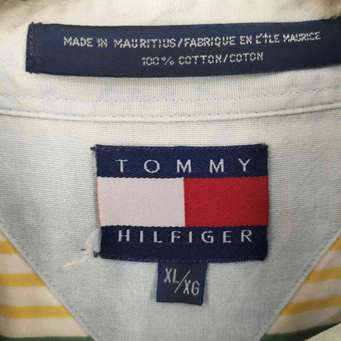 トミーヒルフィガー TOMMY HILFIGER 90s ストライプ BD クレイジーパターンシャツ メンズ XL