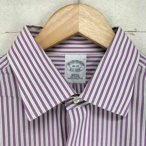 ブルックスブラザーズ BROOKS BROTHERS SLIM FIT ロングスリーブ ストライプシャツ メンズ 16