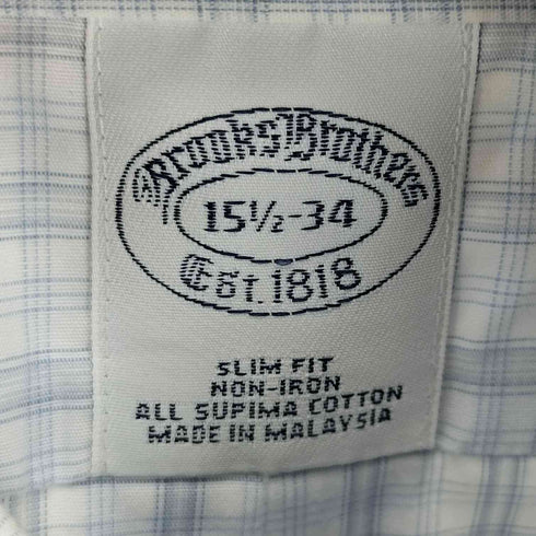ブルックスブラザーズ BROOKS BROTHERS SLIM FIT ロングスリーブチェックシャツ メンズ 15 1/2