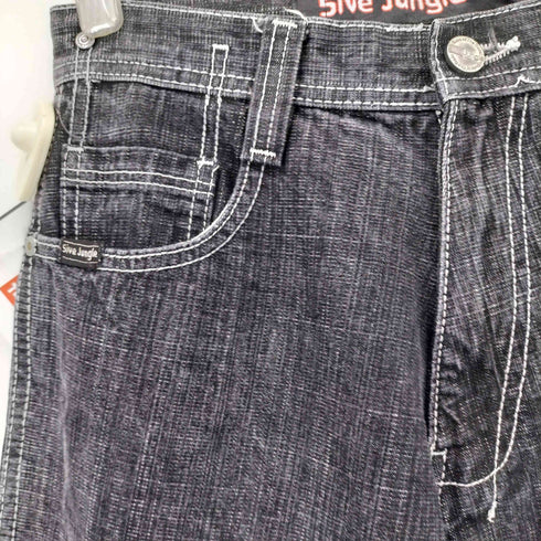 00s 5ive jungle & Co ブラックバギーデニムパンツ hiphop Y2K メンズ 30