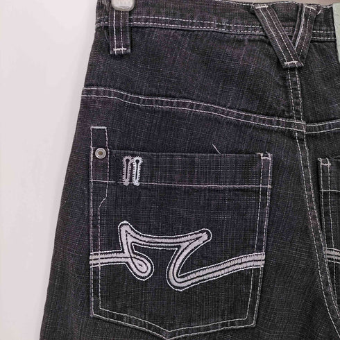 00s 5ive jungle & Co ブラックバギーデニムパンツ hiphop Y2K メンズ 30
