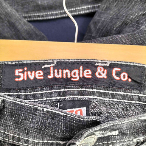00s 5ive jungle & Co ブラックバギーデニムパンツ hiphop Y2K メンズ 30