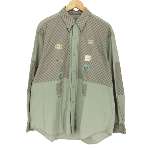 カールヘルム Karl Helmut ワッペン付き チェック ボタンダウンシャツ メンズ JPN:M
