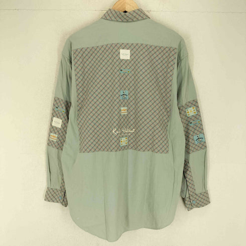カールヘルム Karl Helmut ワッペン付き チェック ボタンダウンシャツ メンズ JPN:M