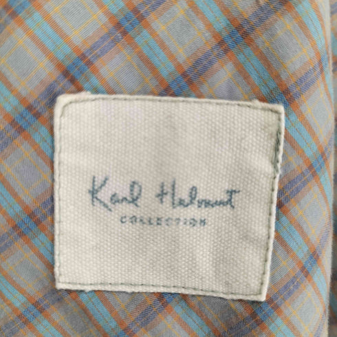 カールヘルム Karl Helmut ワッペン付き チェック ボタンダウンシャツ メンズ JPN:M