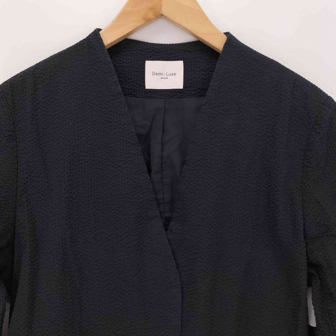 デミルクスビームス Demi-Luxe BEAMS サッカー ラペルレスジャケット レディース 38