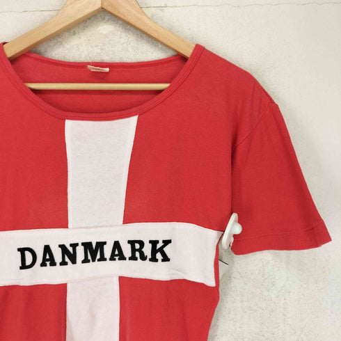 DANMARK 国旗モチーフ Tシャツ 袖裾シングル メンズ JPN:S