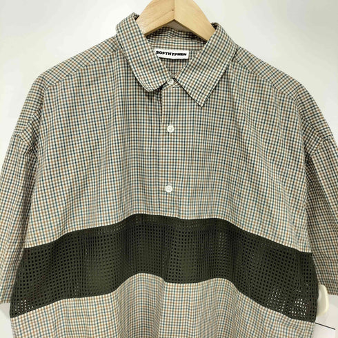ソフトハイフン SOFTHYPHEN MESH SWITCHED PULLOVER S/S SHIRT メッシュ切替 プルオーバー 半袖シャツ メンズ JPN:2