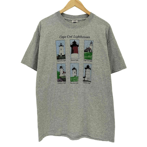 デルタ DELTA 00s 灯台 アートプリントクルーネック 半袖Tシャツ メンズ L