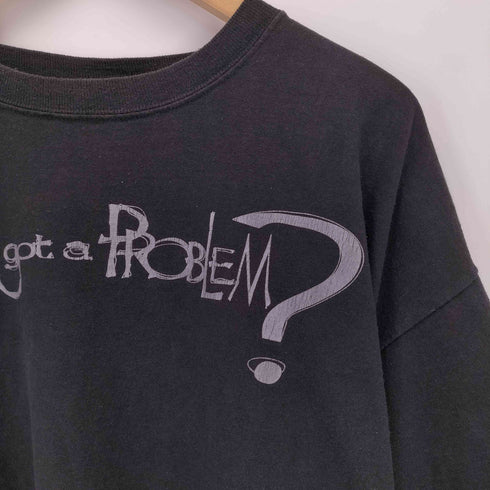 ノーバウンダリーズ no boundaries 90~00s YOU GOT A PROBLEM メッセージプリントクルーネック 半袖Tシャツ メンズ L