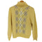 LEMIORE CASHMERE カシミヤ100% タートルネック アーガイル柄 ニット レディース JPN:L