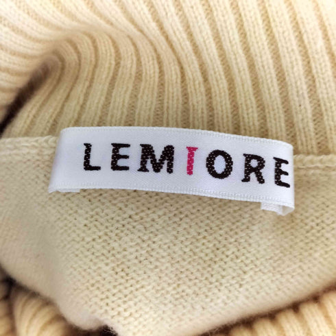 LEMIORE CASHMERE カシミヤ100% タートルネック アーガイル柄 ニット レディース JPN:L