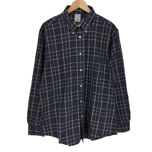 ブルックスブラザーズ BROOKS BROTHERS REGENT ロングスリーブチェックボタンダウンシャツ メンズ JPN:XL