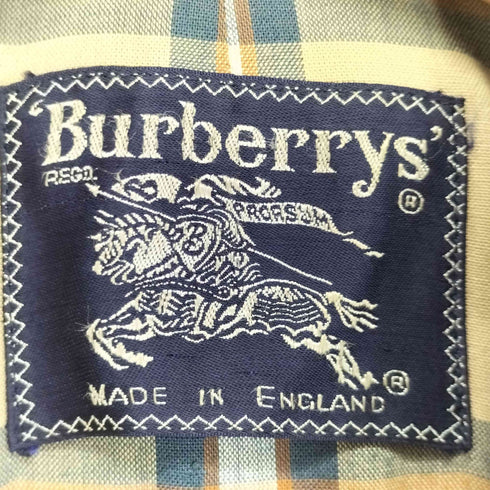 バーバリーズ BURBERRYS 裏地チェック 比翼ステンカラー ハーフコート メンズ