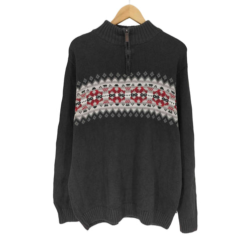 チャップス CHAPS ノルディック柄 ハーフジップ セーター メンズ JPN:L