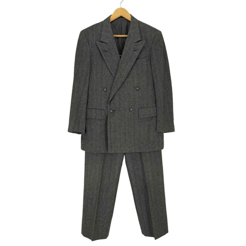 バーバリーズ BURBERRYS CASHMERE カシミヤ混 ダブルブレストテーラードジャケット2タックスラックス セットアップ メンズ 165
