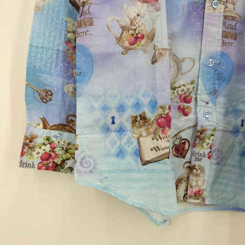 カールヘルム Karl Helmut 23AW うさぎ 時計 総柄 シャツ メンズ JPN:L