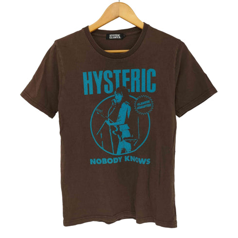 ヒステリックグラマー HYSTERIC GLAMOUR NOBODY KNOWS 両面プリント S/S Tシャツ Y2K レディース import:S
