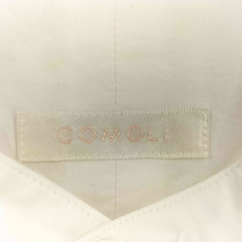 コモリ COMOLI 19AW 長袖 コットン バンドカラー シャツ メンズ 2