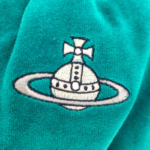 ヴィヴィアンウエストウッド Vivienne Westwood オーブロゴ刺繍 ベロア スウェットパンツ レディース JPN:M