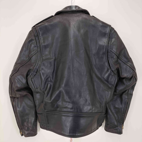 AERO LEATHER フロントクウォーター ホースハイド レザー ダブル ライダース ジャケット メンズ US:34