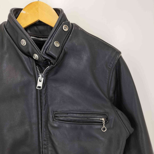 ショット Schott USA製 641 ボアライナー付き レザー シングル ライダース ジャケット メンズ 32