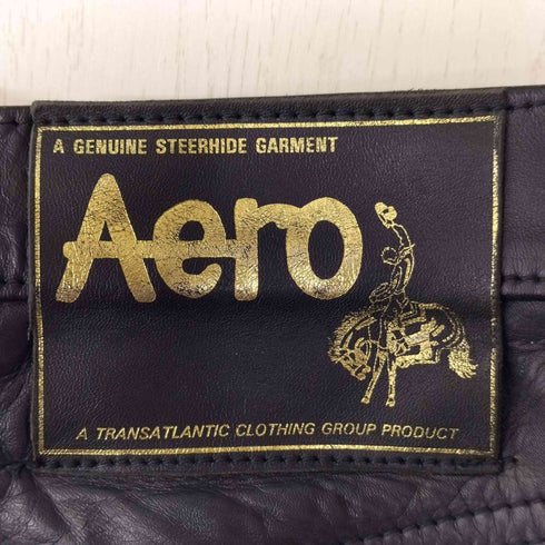 AERO LEATHER STEER HIDE ステアハイド ストレートレザーパンツ メンズ US:28-29