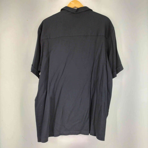ジョンヘンリー JOHN HENRY 開襟 刺繍デザイン 半袖 シャツ メンズ import:XL