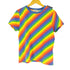 バレンシアガ BALENCIAGA RAINBOW PRINT COTTON T SHIRT レディース import:L