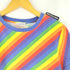 バレンシアガ BALENCIAGA RAINBOW PRINT COTTON T SHIRT レディース import:L