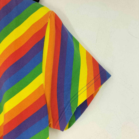 バレンシアガ BALENCIAGA RAINBOW PRINT COTTON T SHIRT レディース import:L
