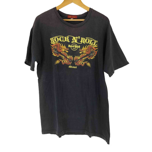 ハードロックカフェ Hard Rock Cafe ドラゴン ギター プリント 半袖Tシャツ メンズ JPN:L