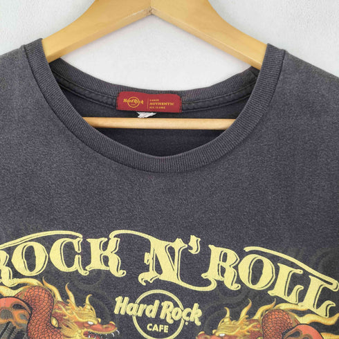 ハードロックカフェ Hard Rock Cafe ドラゴン ギター プリント 半袖Tシャツ メンズ JPN:L