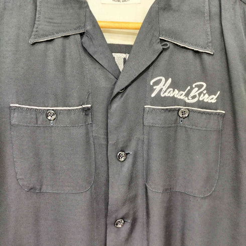 フラットヘッド FLAT HEAD HARD BIRD レーヨン チェーンステッチ 開襟 オープンカラー ボーリングシャツ メンズ 36
