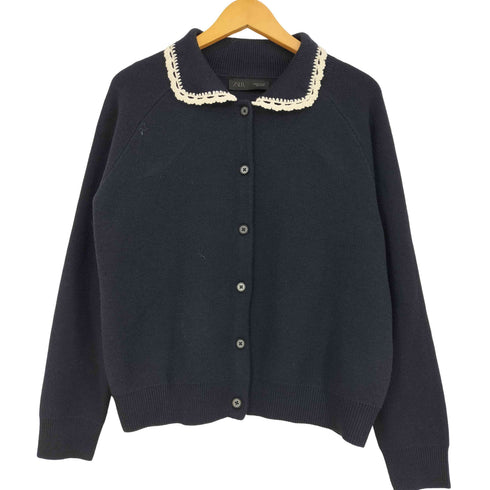 ザラ ZARA 26SS ピーターパンカラーニットジャケット レディース import:L